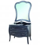 Комплект мебели Bellezza Грация Люкс 110 чёрный/патина серебро